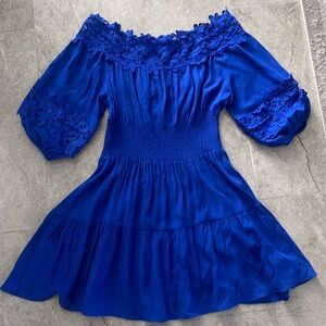 Gianni Bini crochet off shoulder dress